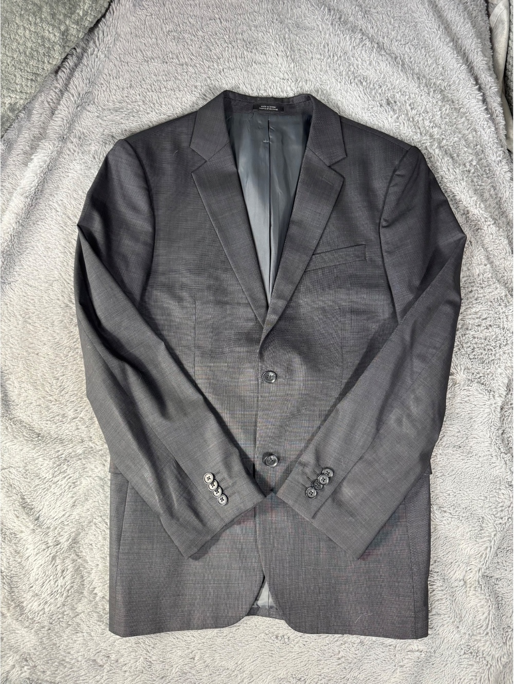 Express Men's Gray Suit Jacket Blazer 38R Pant 32/30